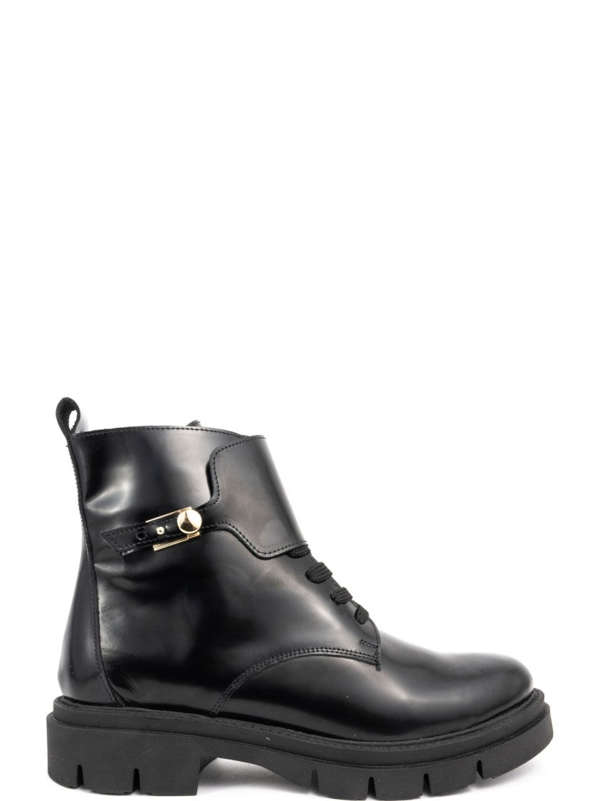 Sergio Moretti Black Cow Leather Ankle Boots
