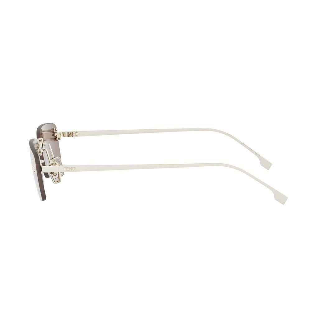 Fendi First Crystal Rectangular Rimless Sunglasses