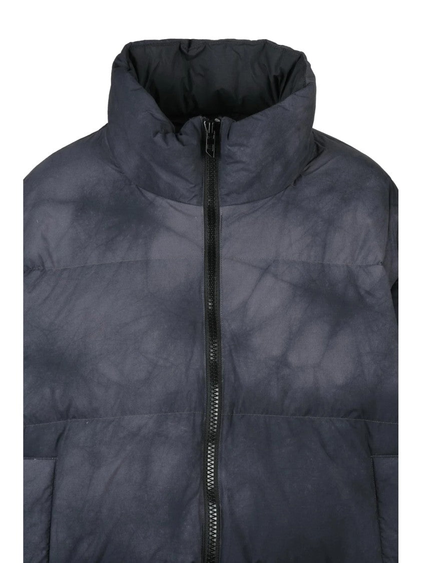 Diesel Grey Nylon Down Jacket