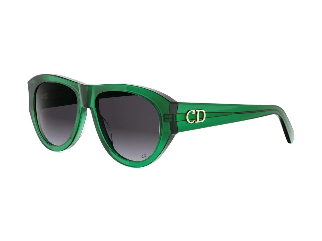 Dior Green Cd40257i Oversized Cat-Eye Acetate Sunglasses