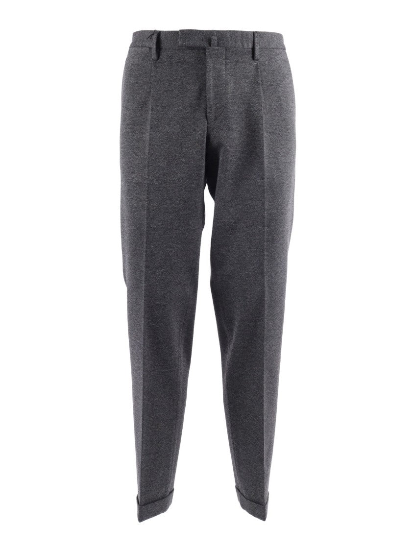 Briglia Tailored Dark Grey Pants With Tapered Leg
