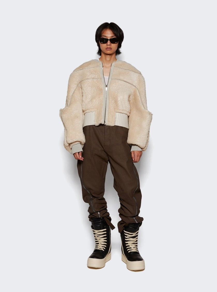 Rick Owens Girdered Bomber Cropped Jacket