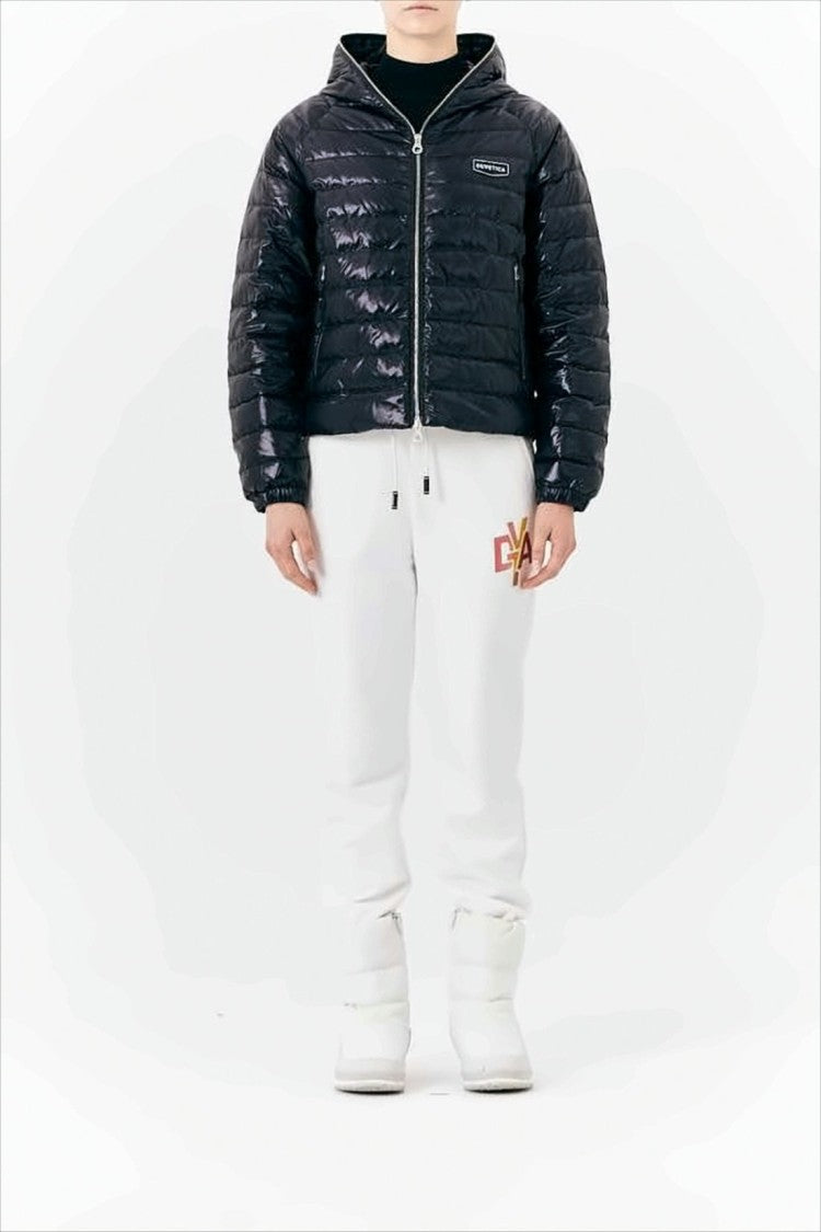 Duvetica Glossy Quilted Puffer Jacket With Cropped Fit