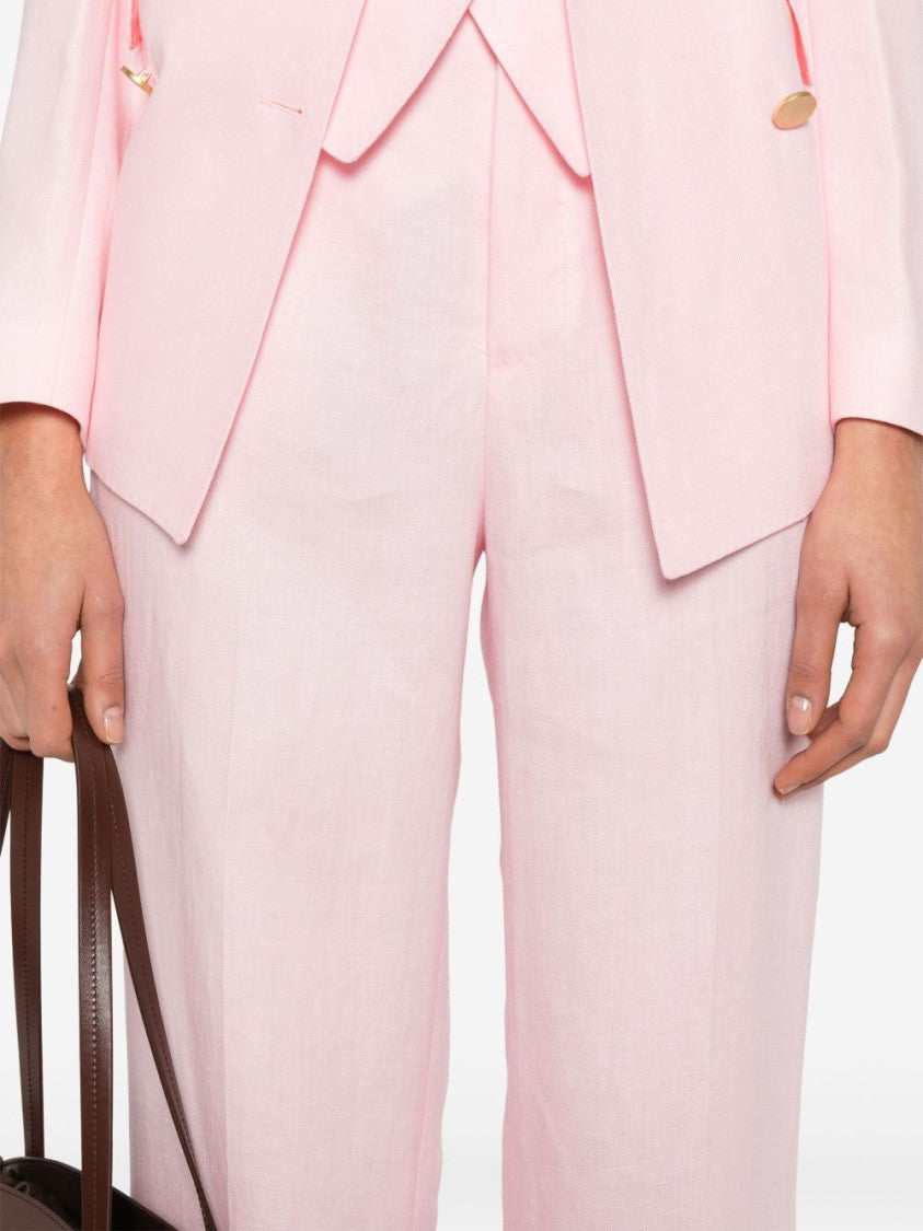 Tagliatore Tailored Double-Breasted Suit Jacket With Gold-Tone Accents