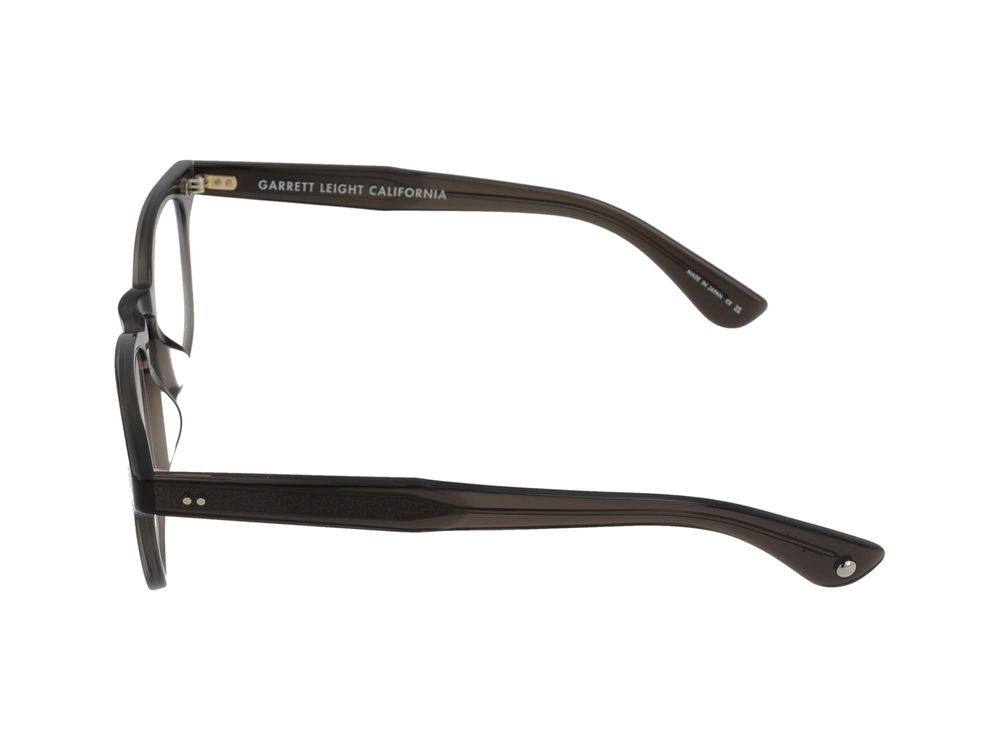 Garrett Leight Smoky Black Rounded Square Frame Optical Glasses