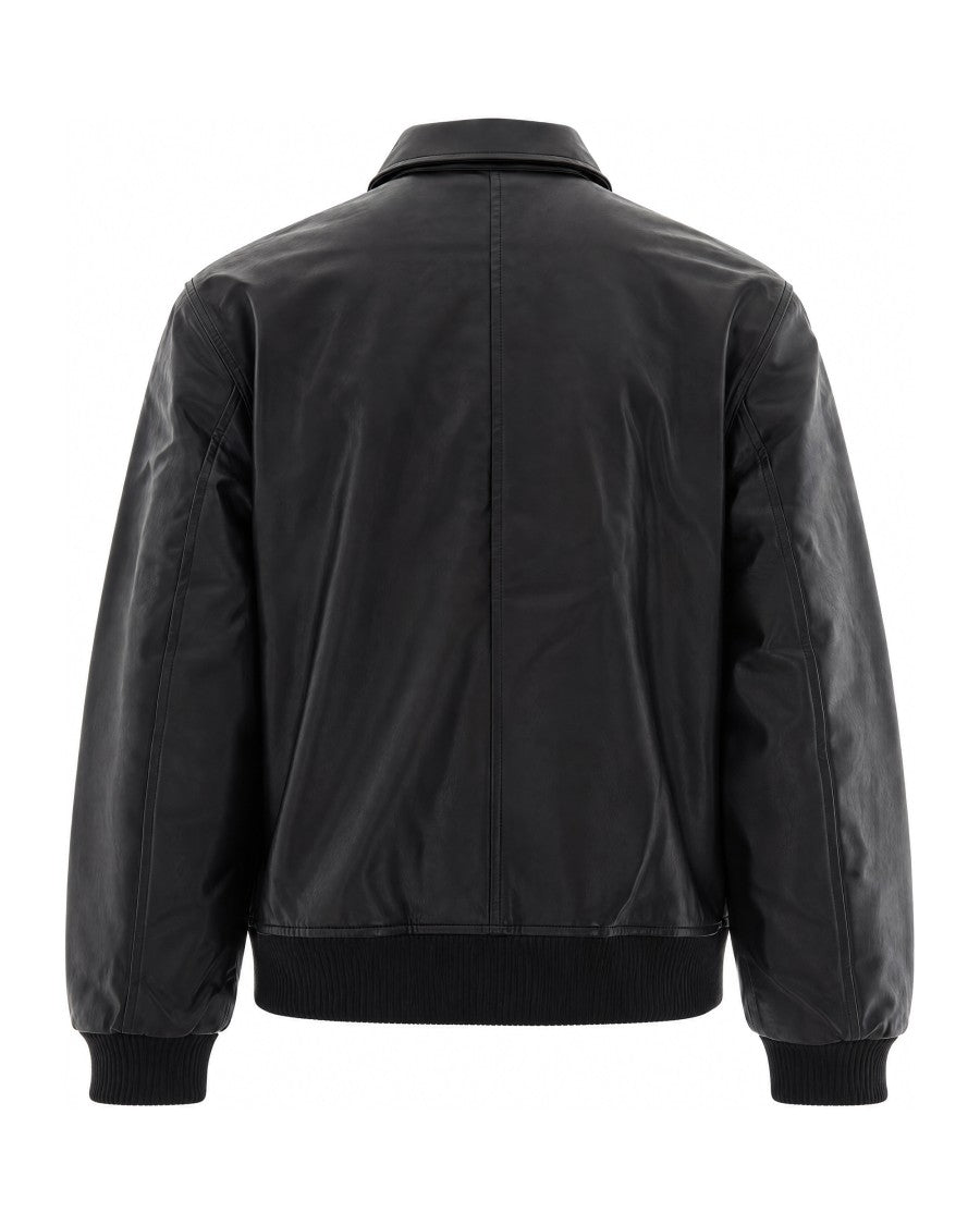 Carhartt Wip Black Arizona Faux Leather Quilted Jacket