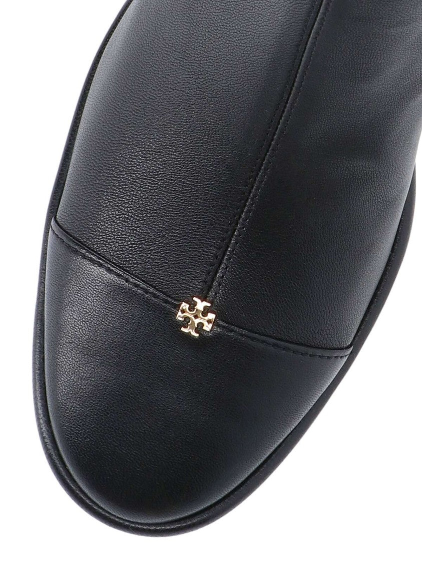 Tory Burch Streamlined Black Boots With Sturdy Sole And Timeless Appeal