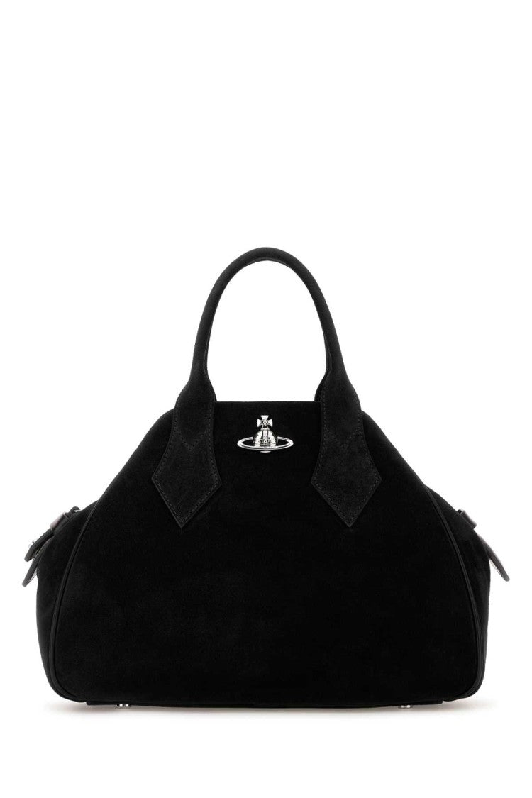 Vivienne Westwood Black Suede Medium Yasmine Handbag