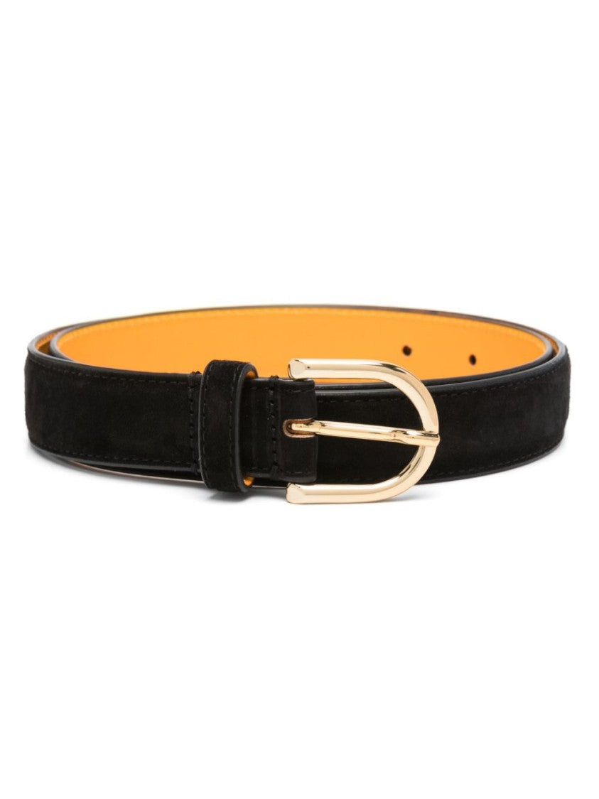 Doucal's Smooth Cow Leather Belt With Gold-Tone Buckle
