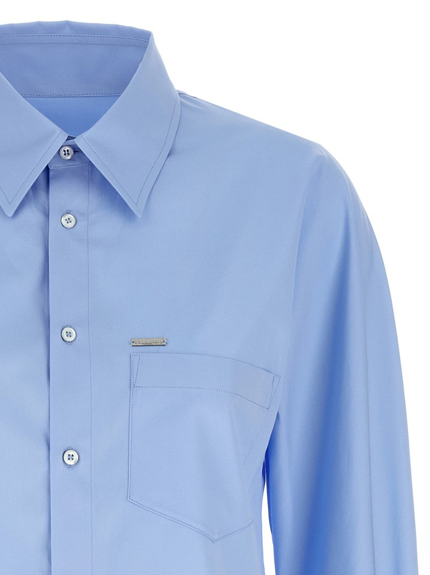 Dsquared2 Cotton Poplin Shirt With Classic Collar