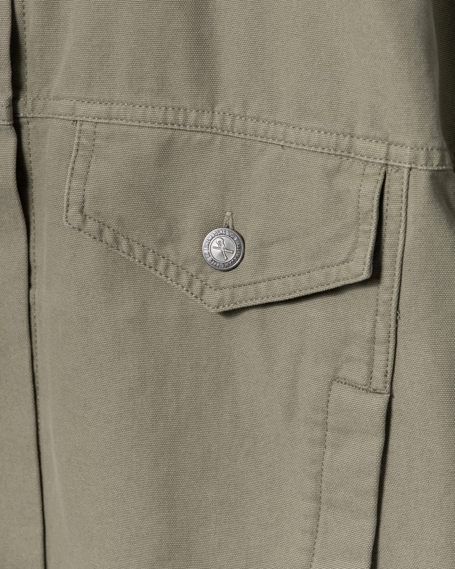 A.P.C. Heavyweight Off-White Canvas Jacket With Classic Collar