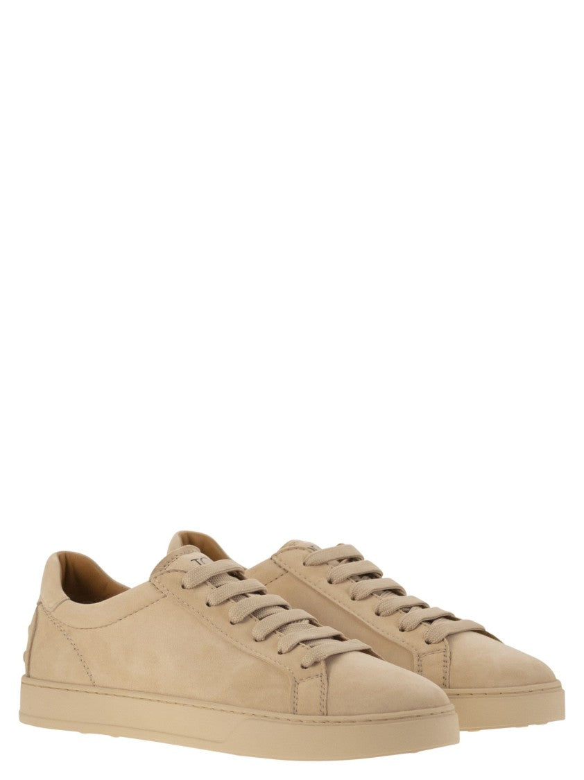 Tod's Suede Leather Sneakers With Embossed Grommets