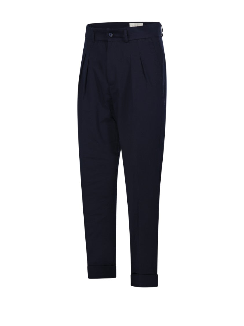 Marco Coppola Tailored Black Pants With Double Pleat Design