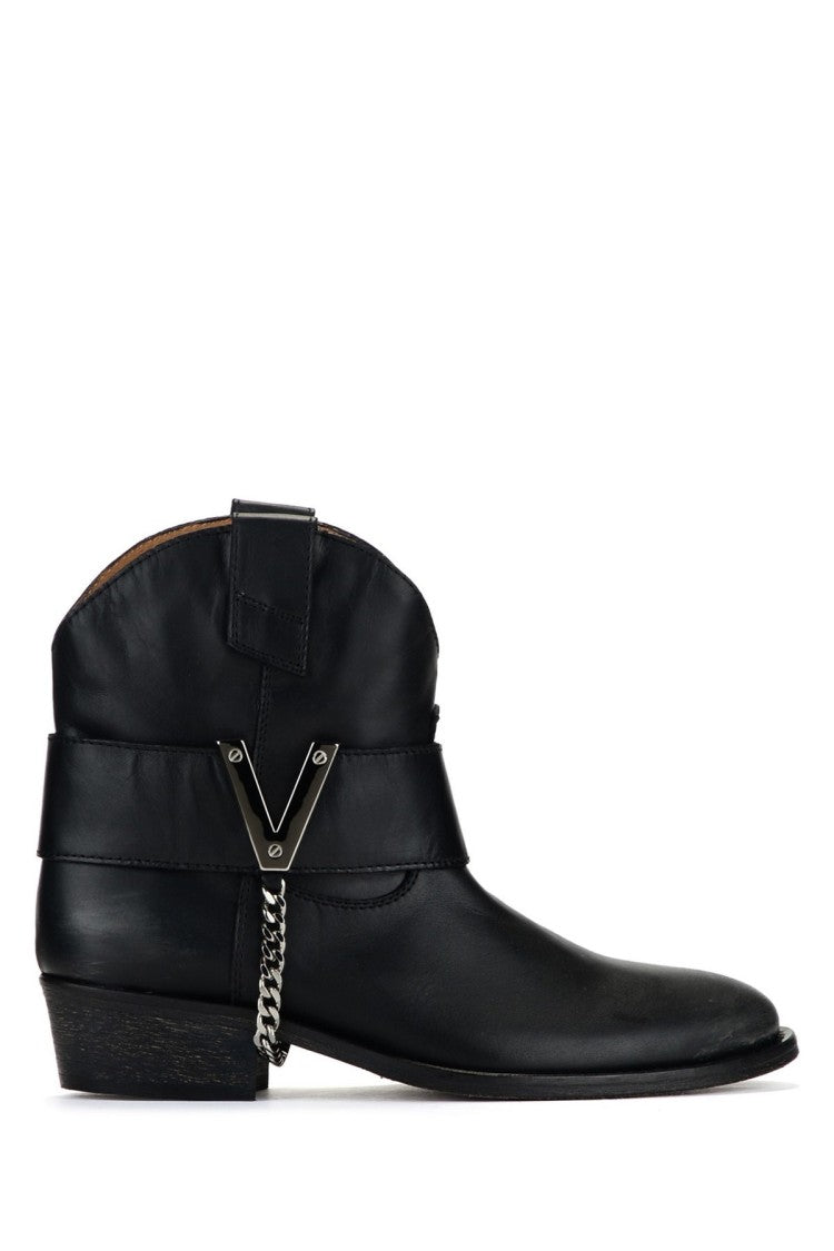 Via Roma 15 Black Leather Boots
