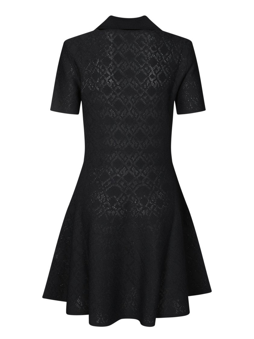 Givenchy Classic Polo-Style Black Dress With Lace Detailing