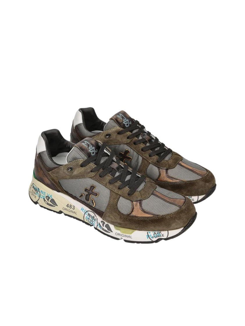 Premiata Brown Lace-Up Sneakers