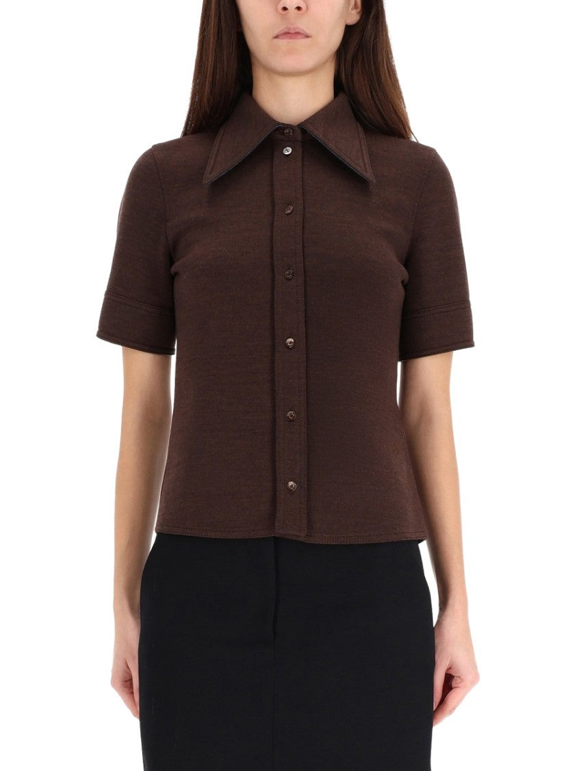 Gucci Wool-Blend Half-Sleeve Shirt