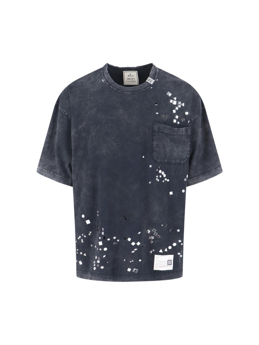 Maison Mihara Yasuhiro Studded Logo T-Shirt – Grey