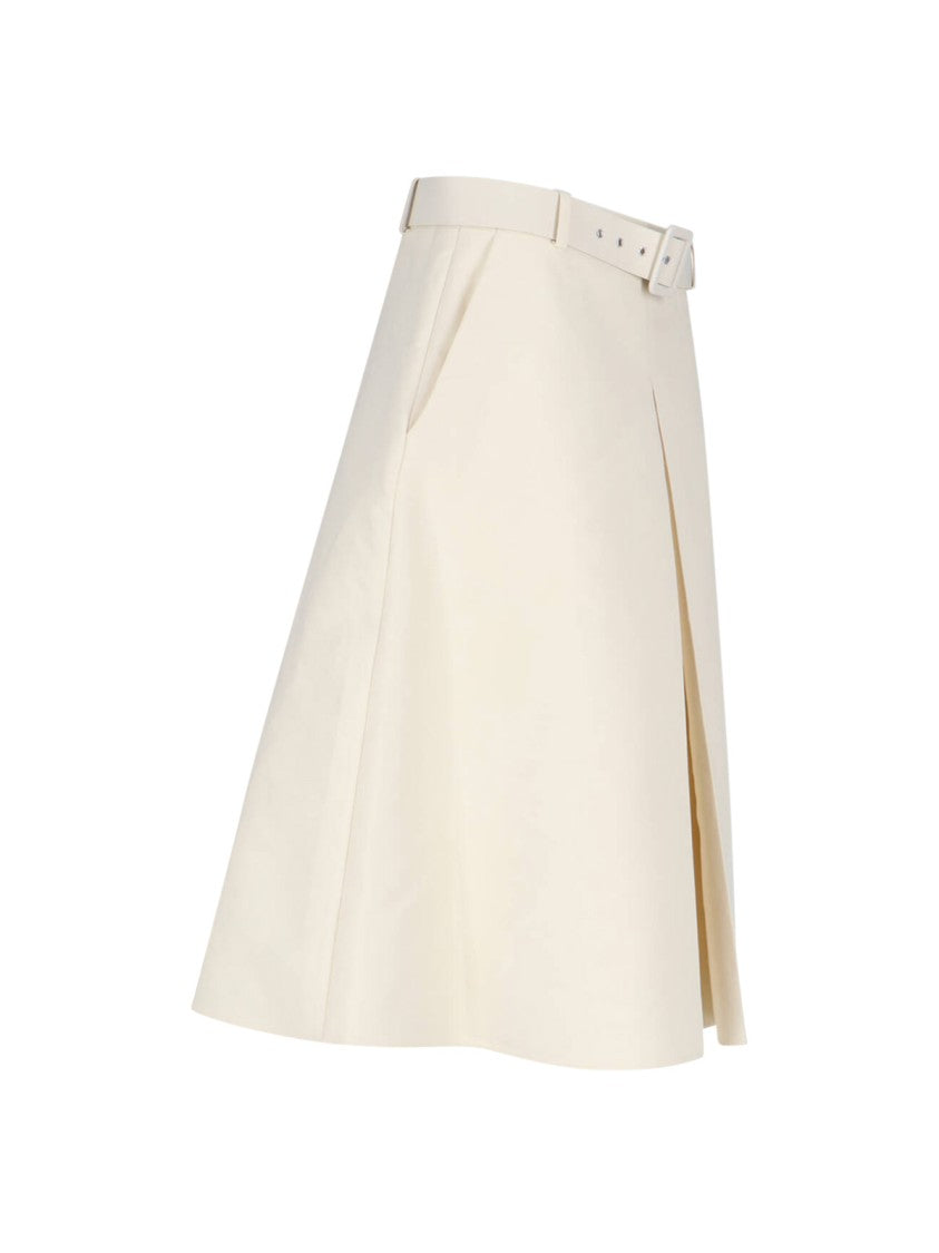 Marni Flared Midi Skirt – Ivory