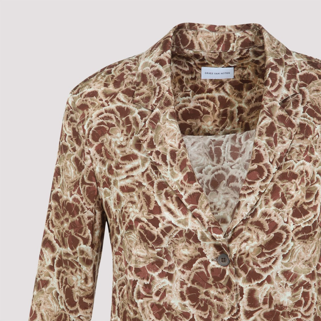 Dries Van Noten Viscose Satin Shirt With Signature Print