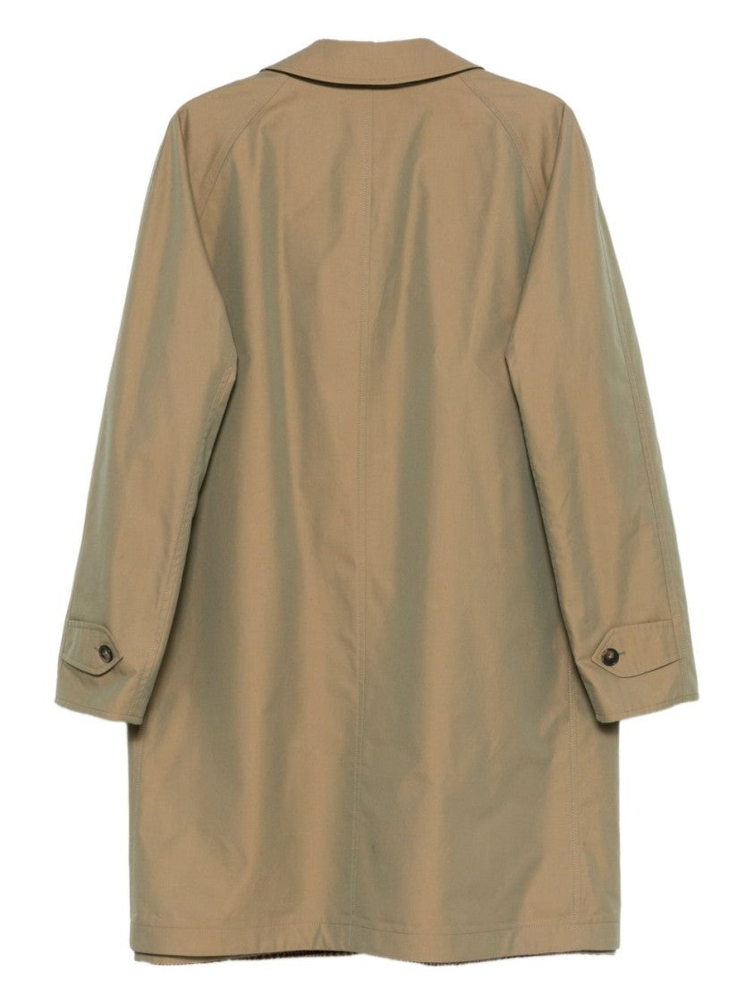 L'impermeabile Tailored Green Overcoat With Classic Silhouette