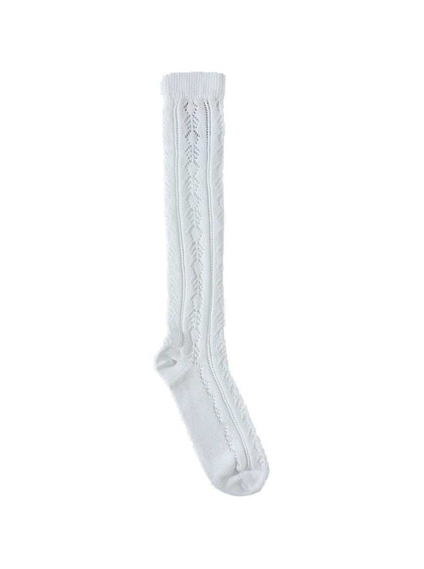 Valentino White Knee High Socks