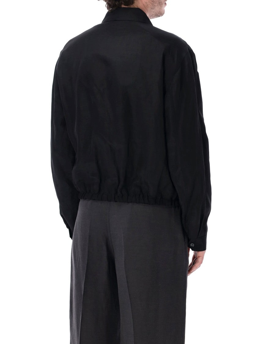 Lemaire Black Classic Collar Elasticated Blouson