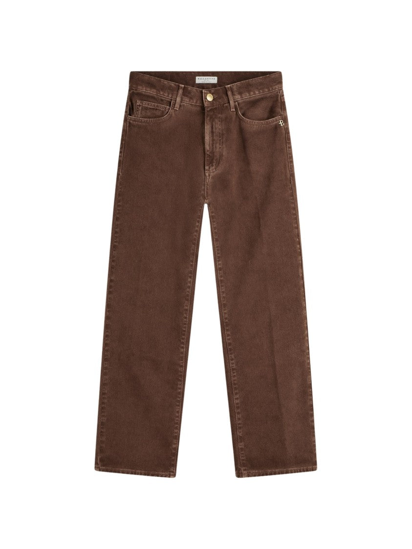 Ballantyne Hamburg Brown Cotton Wide-Leg Jeans