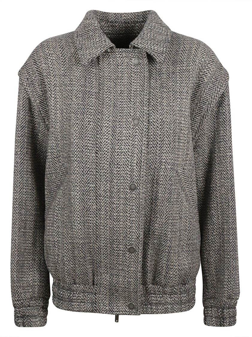 Golden Goose Classic Herringbone Coat With Relaxed Fit