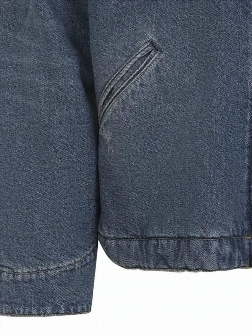 Carhartt Wip Vintage-Inspired Blue Denim Zip-Up Jacket With Classic Detailing