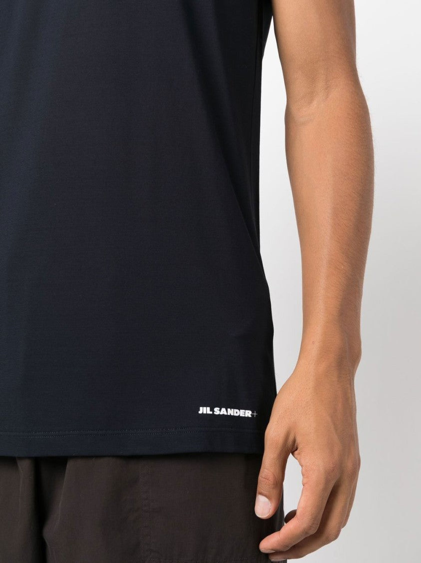Jil Sander Blue Crew Neck Cotton T-Shirt