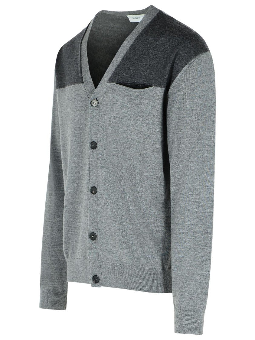 Lanvin Grey Wool Cardigan