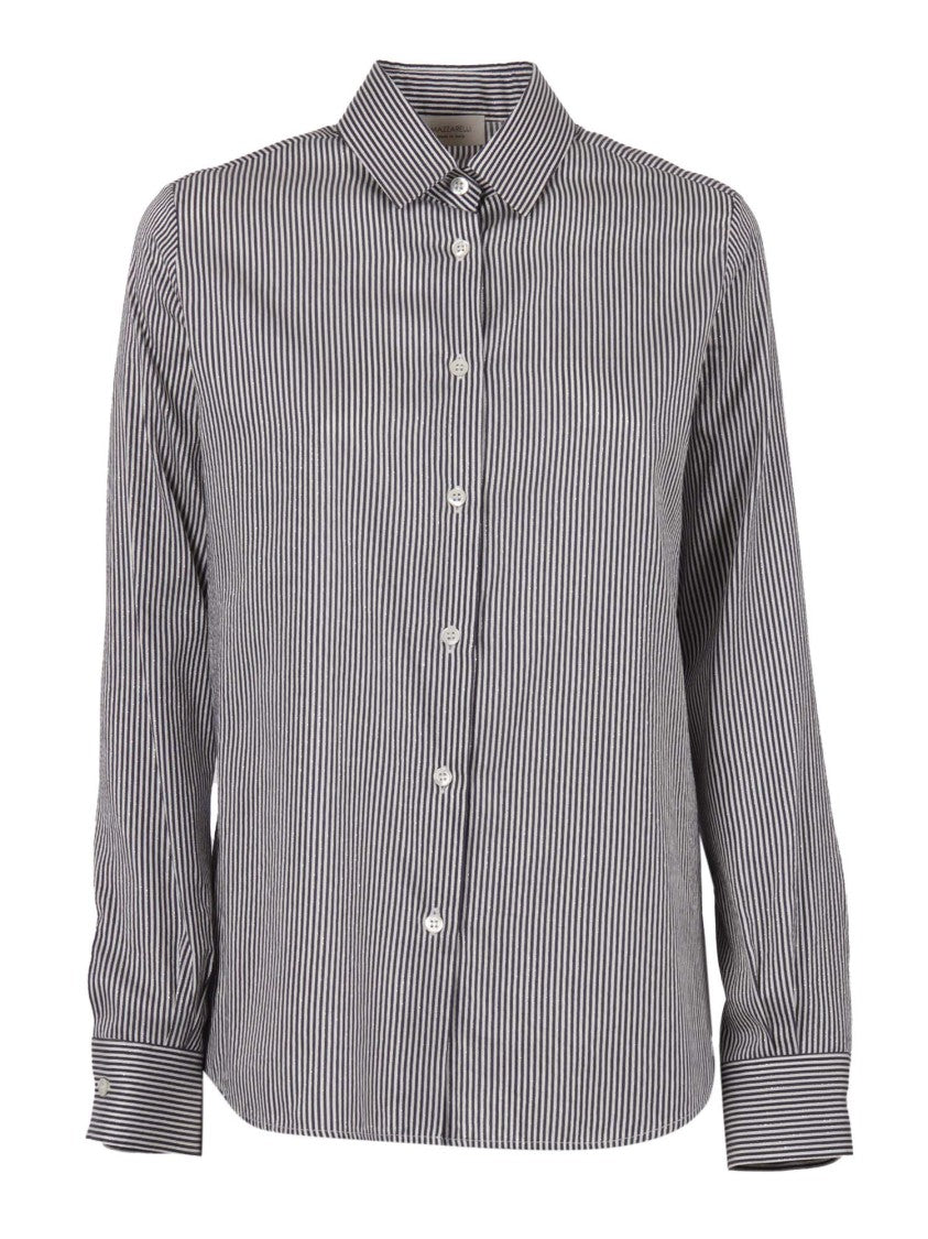 Mazzarelli Camicie Tailored Striped Shirt With Classic Collar