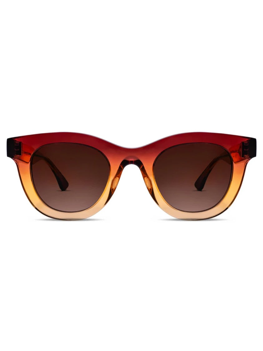 Thierry Lasry Bold Cat-Eye Red Acetate Sunglasses With Gradient Lenses