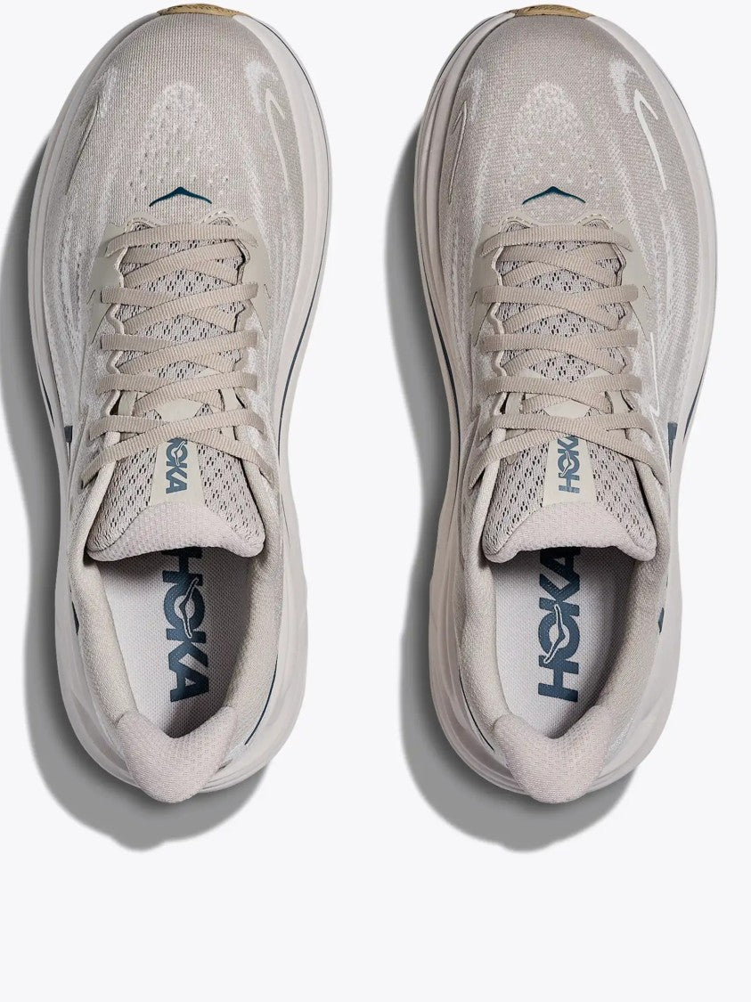 Hoka Beige Clifton 10 Cushioned Mesh Sneakers