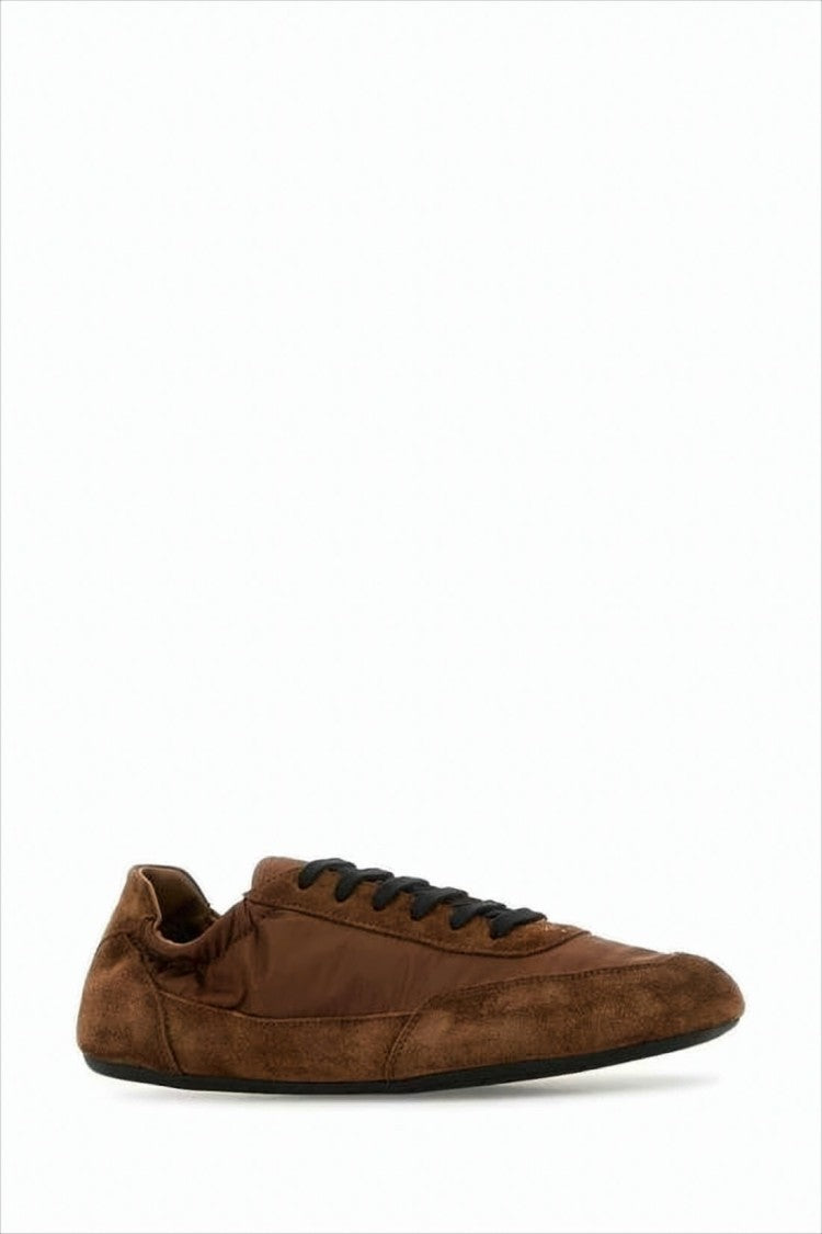 Prada Low-Profile Brown Sneakers With Recycled Materials