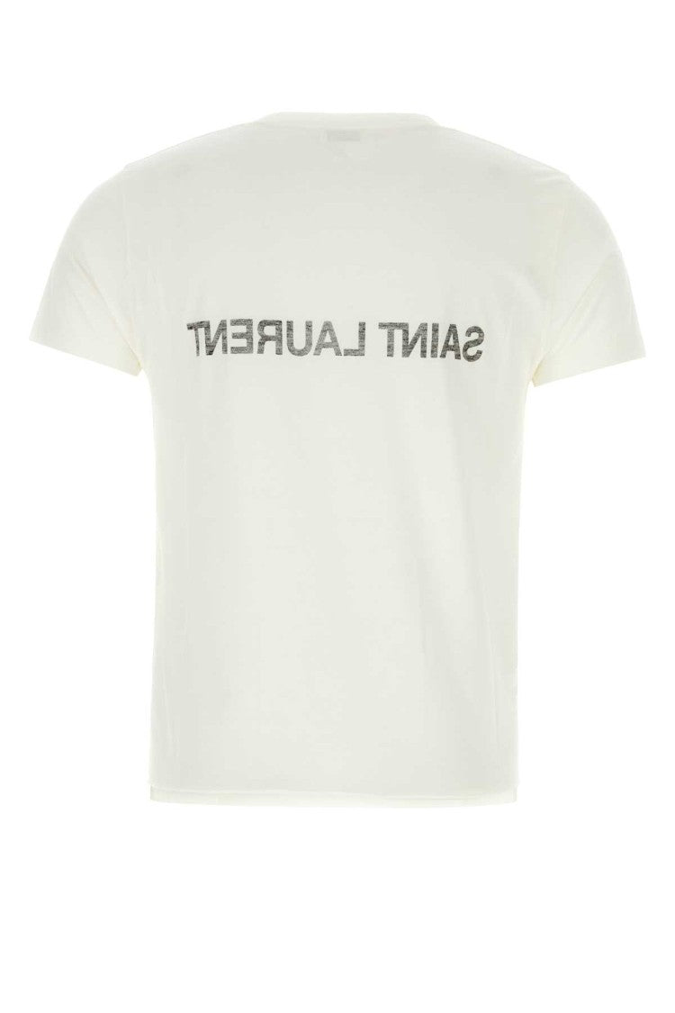 Saint Laurent White Cotton T-Shirt