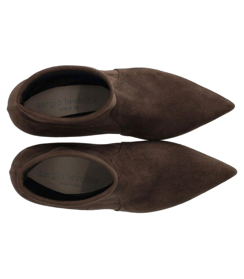 Sergio Levantesi Janet Dark Brown Heeled Ankle Boot