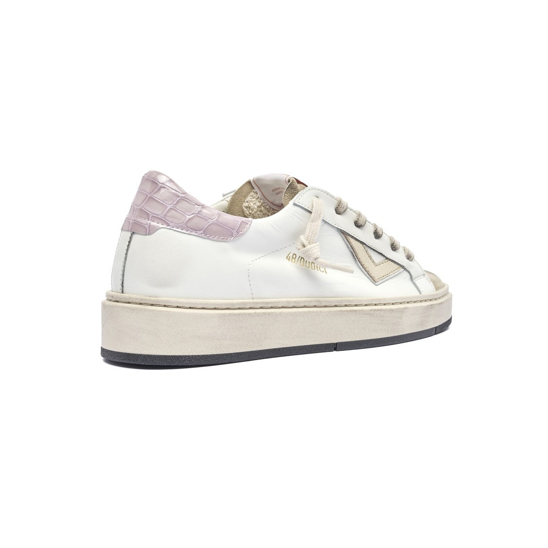 4B12 White Leather Evo Sneakers