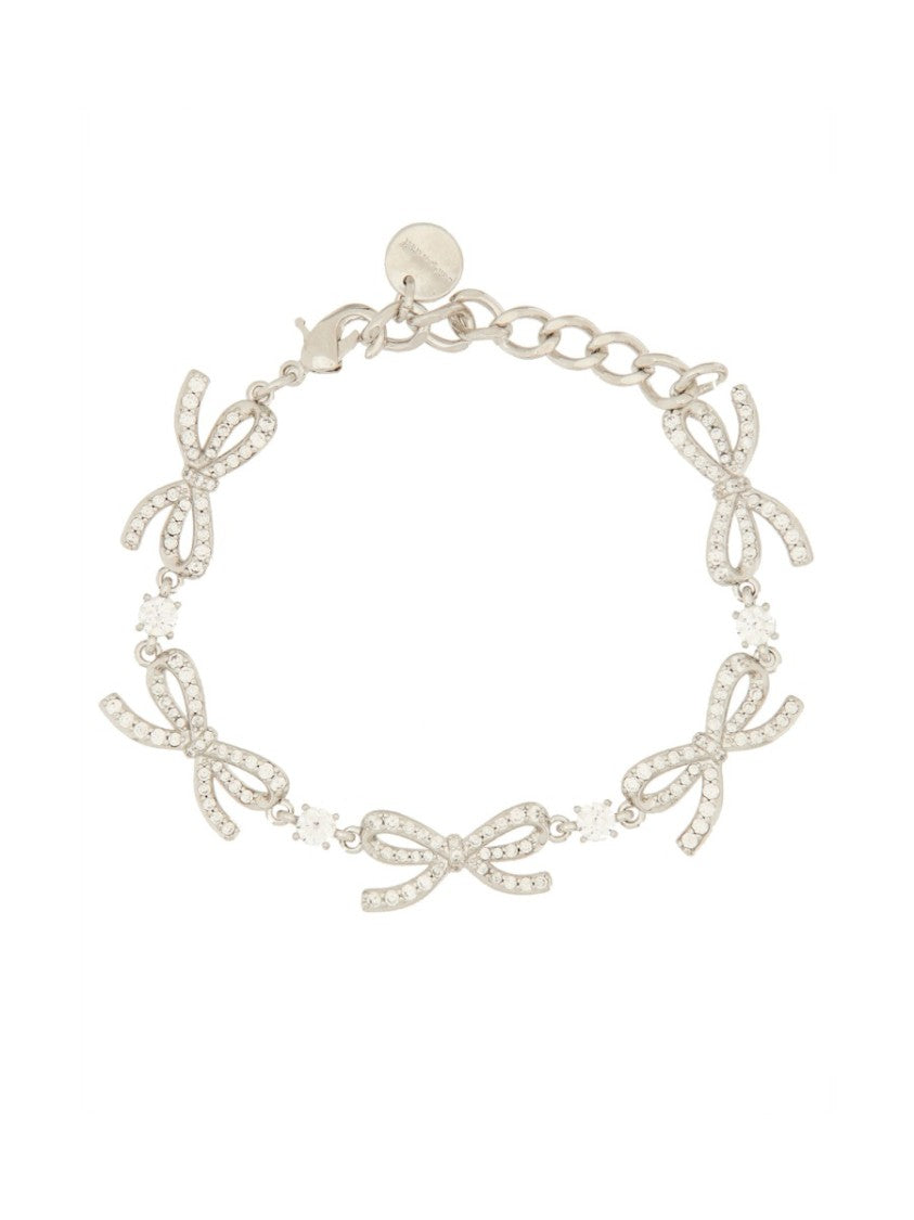 Self-Portrait Bow Motif Bracelet With Polished Accents