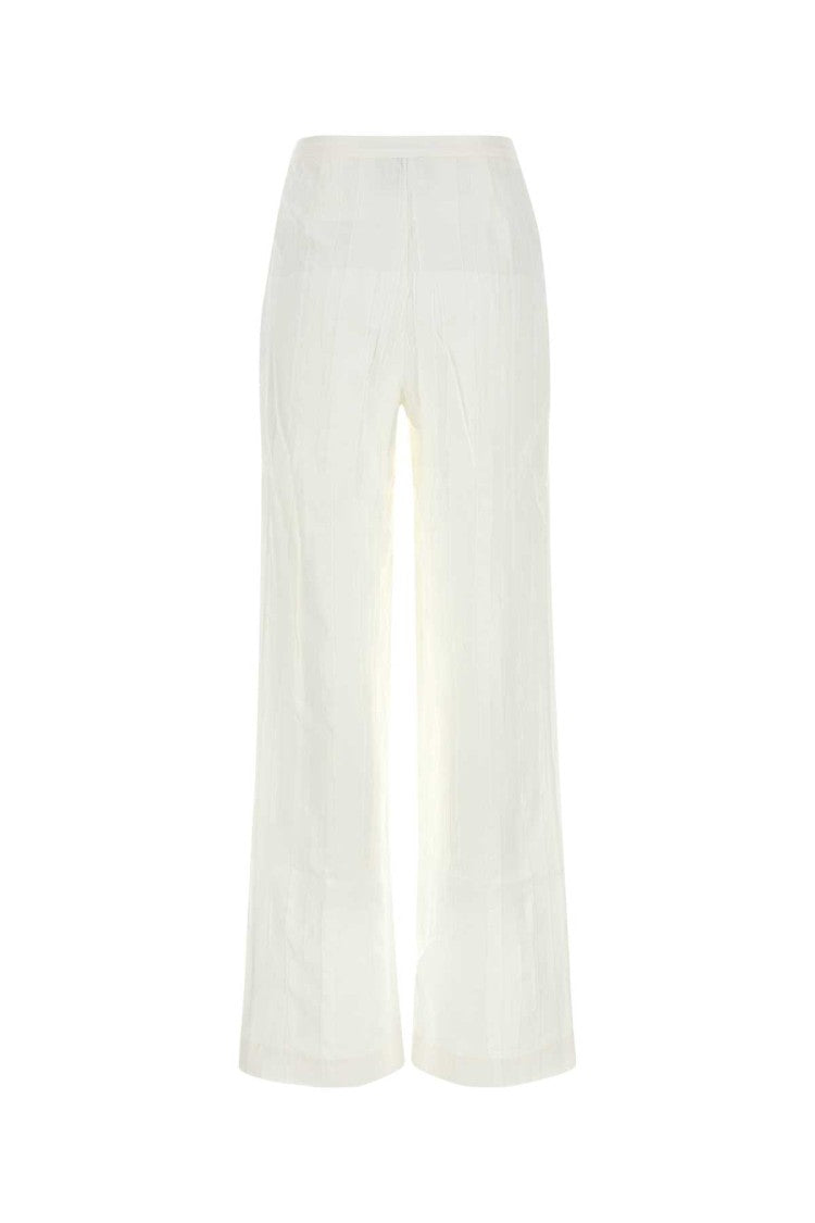 Loulou Studio White Silk Blend Soler Pant