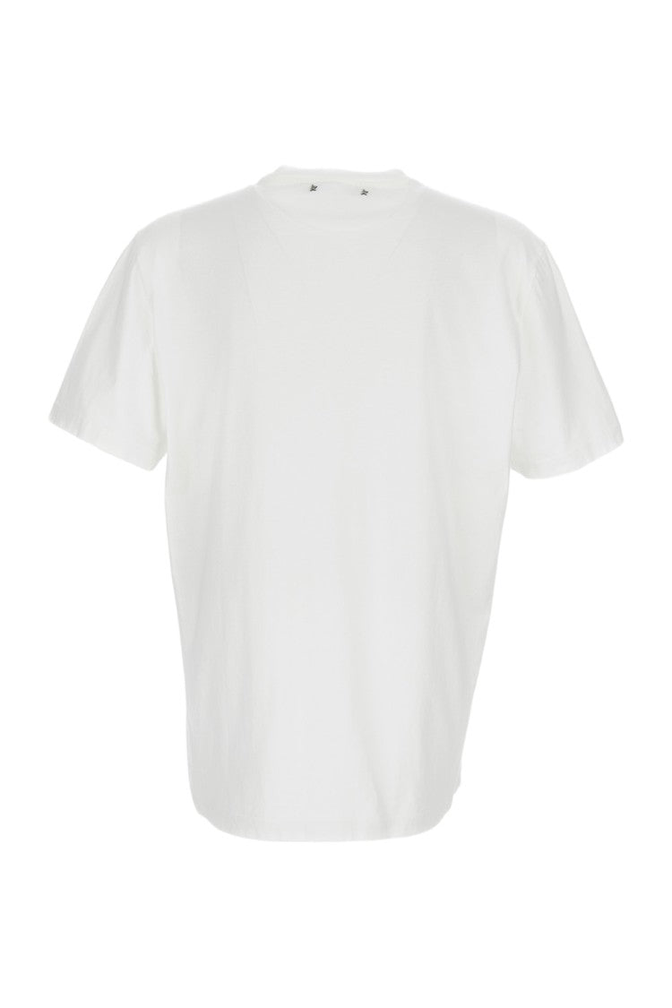 Golden Goose Oversized White T-Shirt With Logo Print