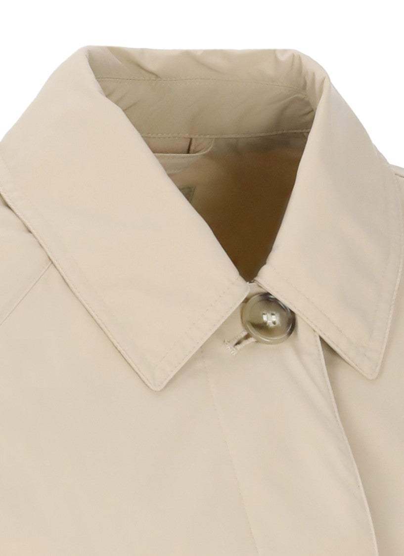 Woolrich Beige Woolrich Trench Coat With Classic Collar
