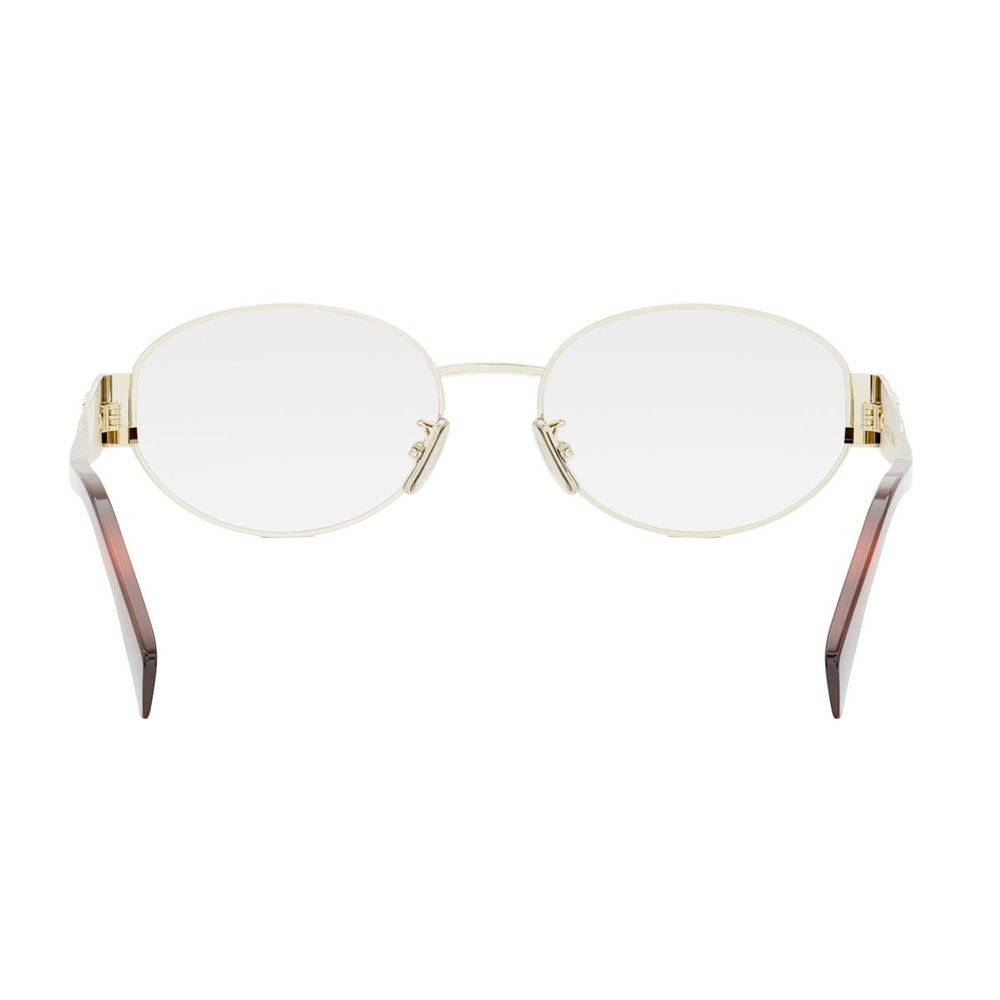 Celine Metal Triomphe Round Oval Metal Triomphe Optical Eyewear