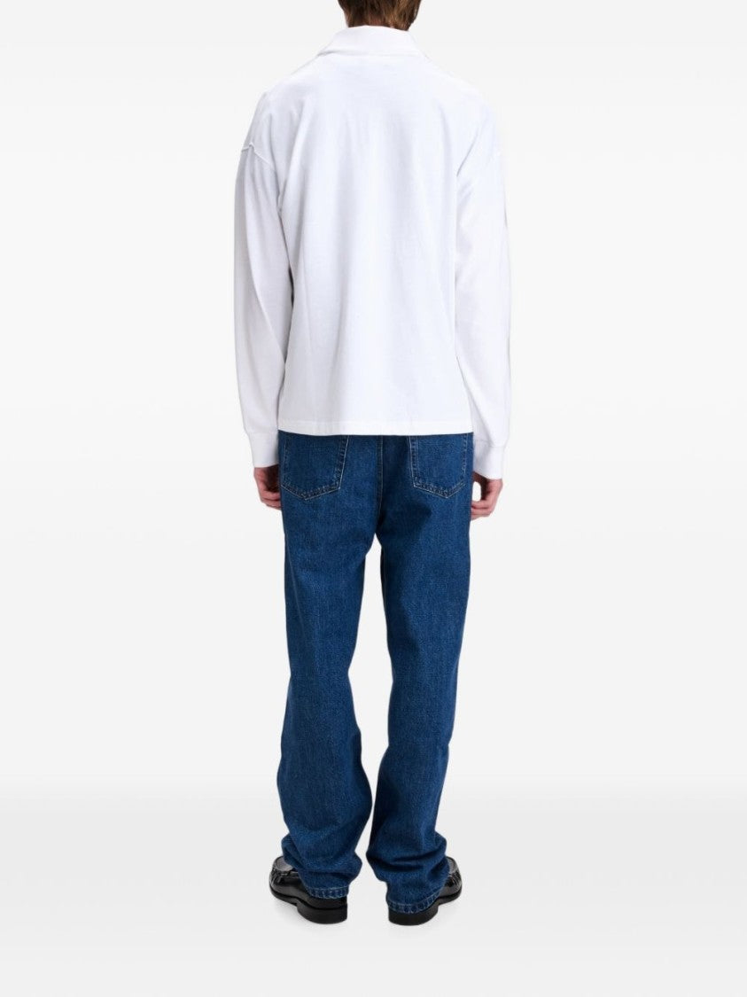 A.P.C. Rugby-Style Logo Print Polo Shirt