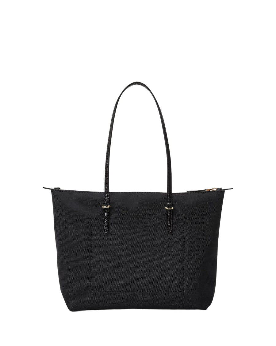 Lauren Ralph Lauren Keaton 26 Tote Bag In Black Recycled Nylon