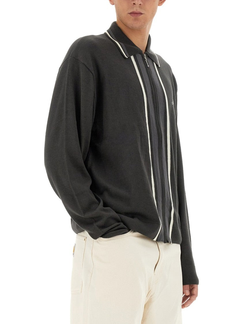 Awake Ny Zip-Up Grey Sweater