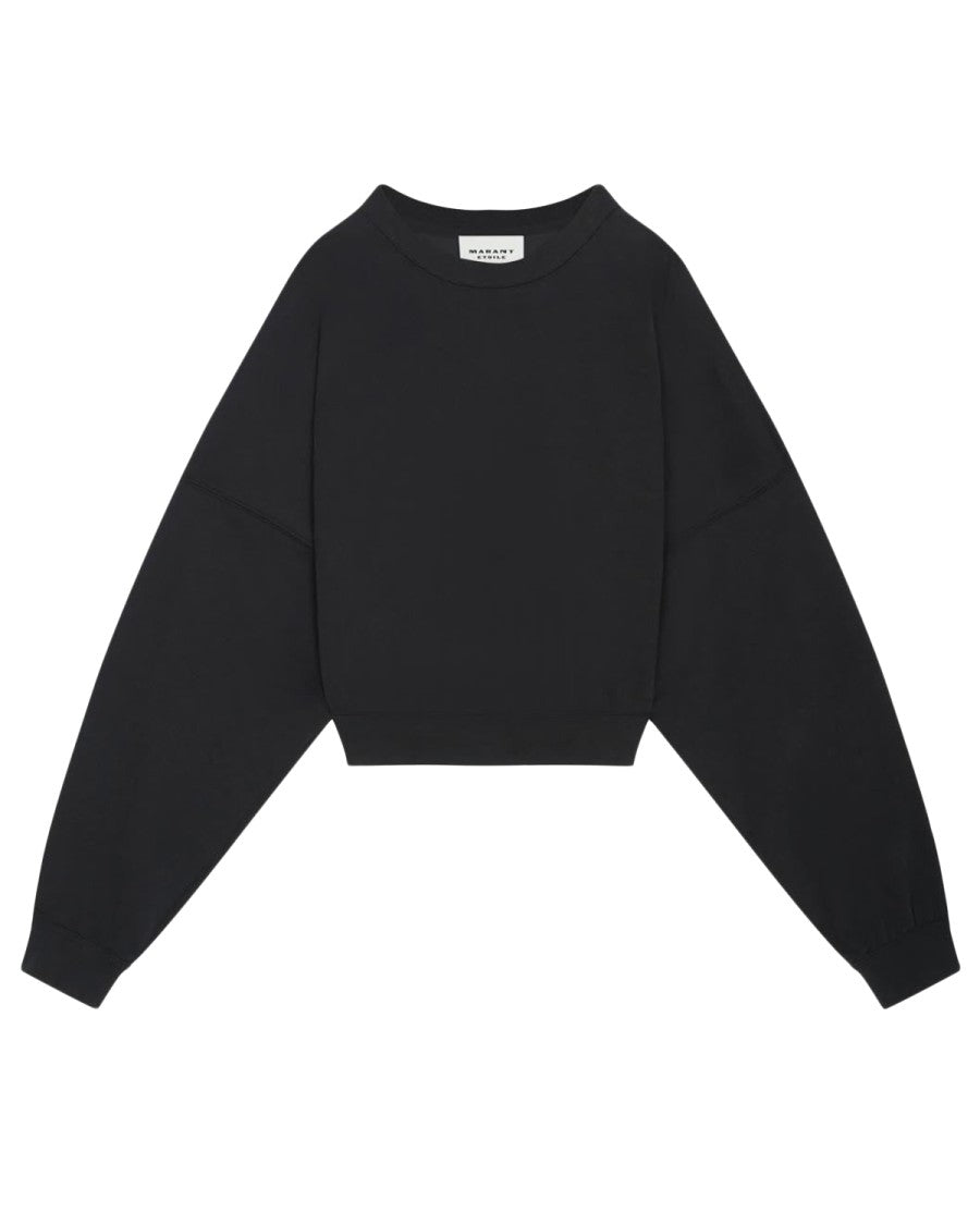 Isabel Marant Cropped Long-Sleeved Top With Crew Neckline