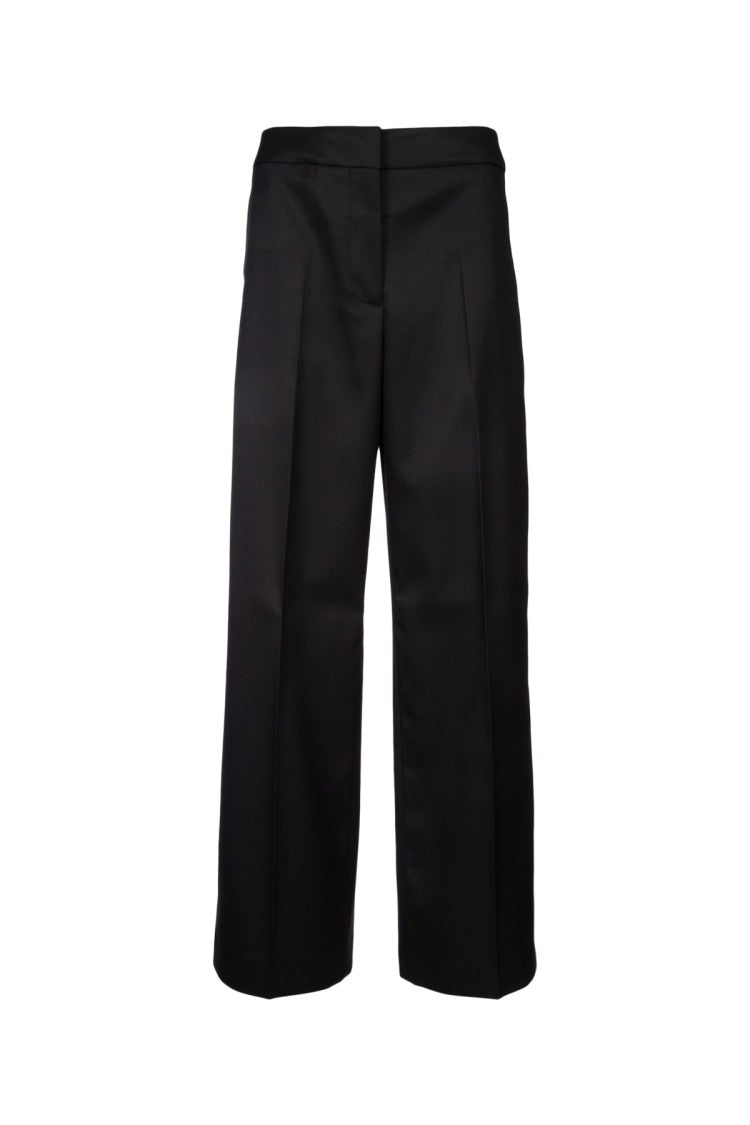 Calvin Klein High-Waisted Wide-Leg Trousers With Sharp Pleats
