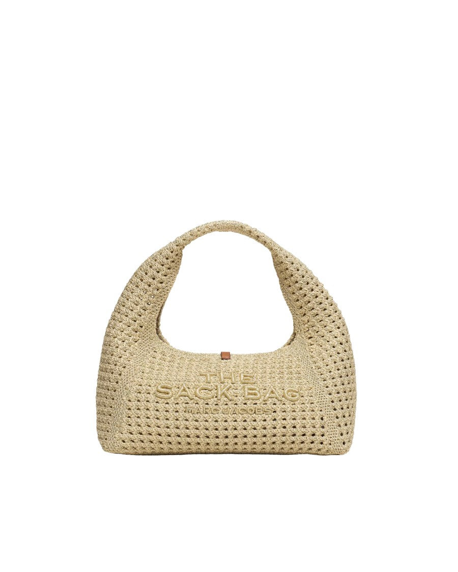 Marc Jacobs Champagne Mini Sack Lurex Crochet Tote Bag